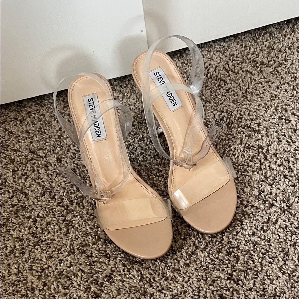 Steve Madden Clear Strap Heels
